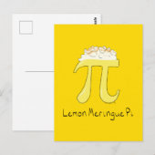 Lemon Meringue Pi Niedlich Mah Pi Tag Postkarte (Vorne/Hinten)