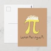 Lemon Meringue Pi Niedlich Mah Pi Tag Postkarte (Vorne/Hinten)