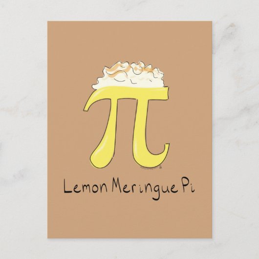 Lemon Meringue Pi Niedlich Mah Pi Tag Postkarte (Vorderseite)