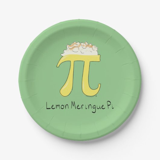 Lemon Meringue Pi Niedlich Math Party Paper Teller (Vorderseite)