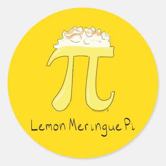 Lemon Meringue Pi Niedlich Mathe Pi Day Stickers (Vorderseite)