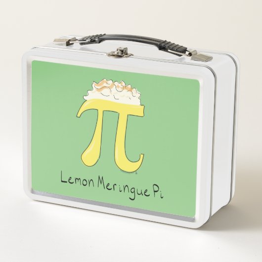 Lemon Meringue Pi Niedlich Mathematik Pi Day Lunch Metall Brotdose (Vorderseite)