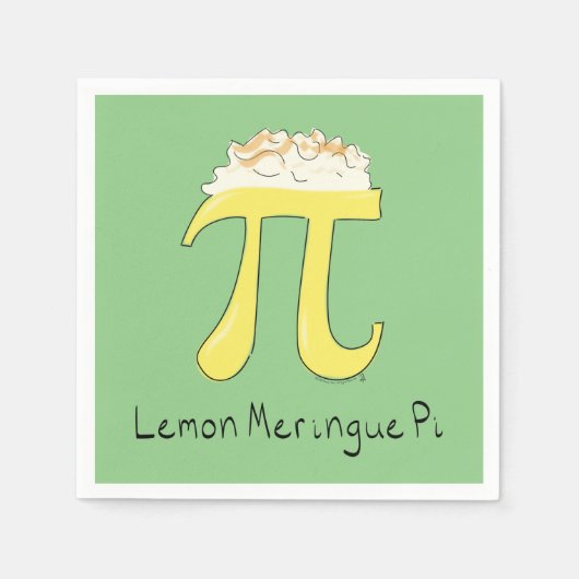 Lemon Meringue Pi Symbol Math Lehrer Niedlich Serviette (Vorderseite)