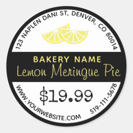 Lemon Meringue Pie Bäckerei Rundsticker Runder Aufkleber