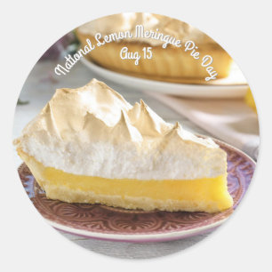 Lemon Meringue Pie Day Runder Aufkleber