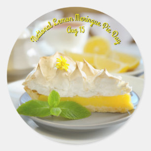 Lemon Meringue Pie Day Runder Aufkleber