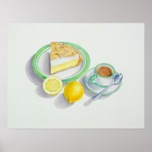 Lemon Meringue Pie mit Espresso Poster