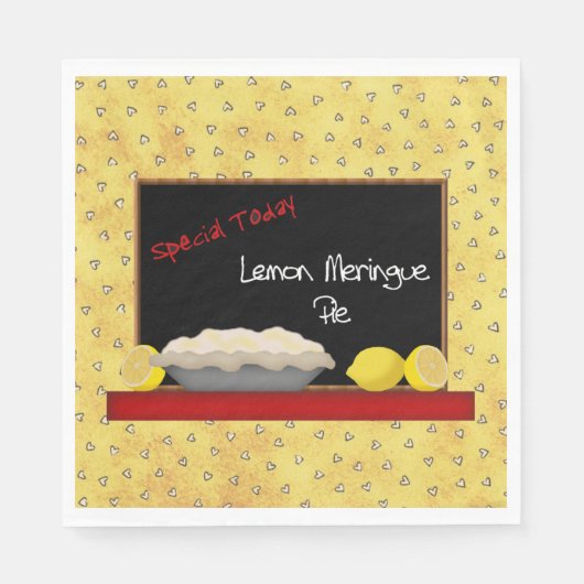 Lemon Meringue Pie Paper Napkins Serviette (Vorderseite)