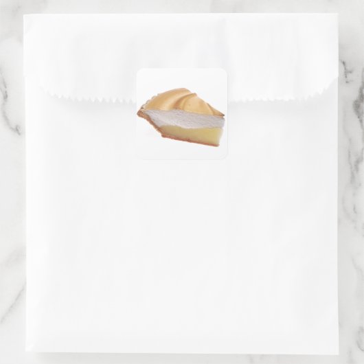 Lemon Meringue Pie Quadratischer Aufkleber (Tasche)