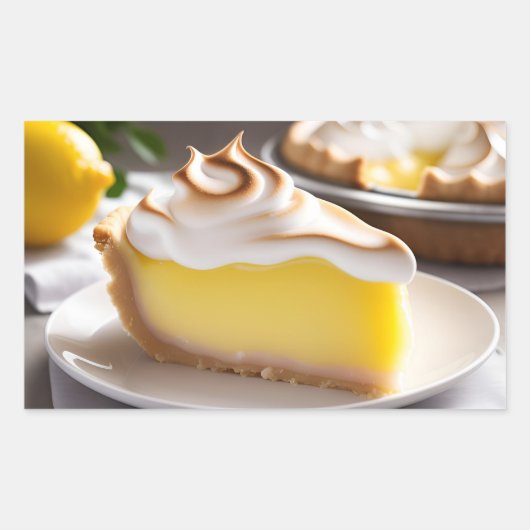 Lemon Meringue Pie Rechteckiger Aufkleber (Vorderseite)