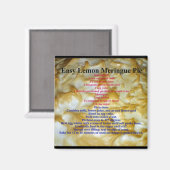 Lemon Meringue Pie Recipe Magnet (Vorderseite/Rückseite)