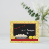 Lemon Meringue Pie Rezept Card Postkarte (Stehend Vorderseite)