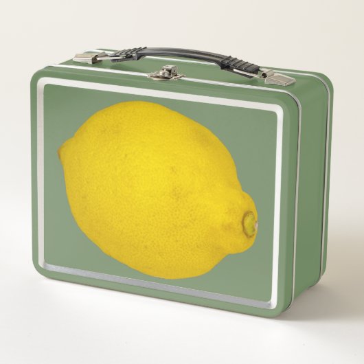Lemon Metall Brotdose (Vorderseite)