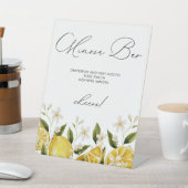 Lemon Mimosa Bar Brautparty Sockelschild (In SItu)