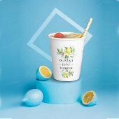 Lemon Minimalistisches Brautparty Papierkupups Pappbecher