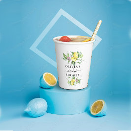 Lemon Minimalistisches Brautparty Papierkupups Pappbecher
