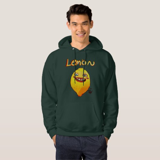 Lemon mit grünem Gesichtskopf Hoodie (Vorne ganz)