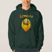 Lemon mit grünem Gesichtskopf Hoodie (Vorderseite)