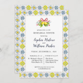 Lemon mit italienischer Tiles Probe Abendessen Einladung (Vorne/Hinten)