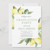 Lemon Modern Citrus Graduation Party 2023 Einladung (Vorderseite)