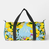 Lemon Monogram Blue Duffle Bag (Vorderseite)