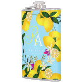 Lemon Monogram Blue Flachmann (Links)