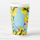 Lemon Monogram Blue Milchtasse (Vorderseite)