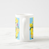 Lemon Monogram Blue Porzellantasse (Rückseite)