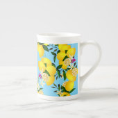 Lemon Monogram Blue Porzellantasse (Rechts)