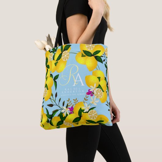 Lemon Monogram Blue Tasche (Von Nahem)