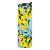 Lemon Monogram Blue Thermosbecher (Nach links gedreht)
