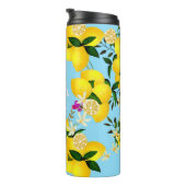Lemon Monogram Blue Thermosbecher (Nach rechts gedreht)