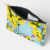 Lemon Monogram Blue Zubehörtasche (Offen)