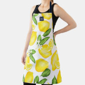 Lemon Monogram Botanisch Yellow Green Schürze (InSitu)