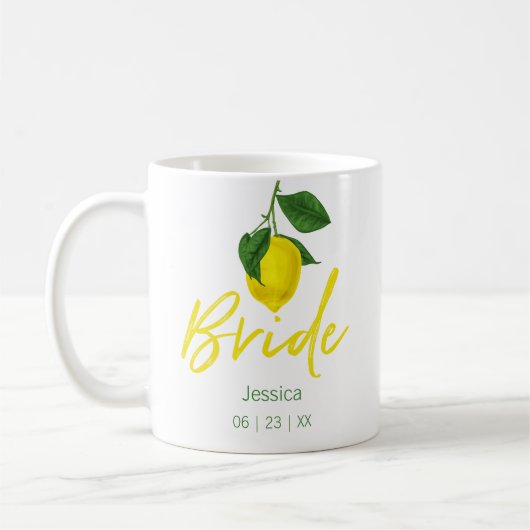 Lemon Monogram Bride Kaffeetasse (Links)
