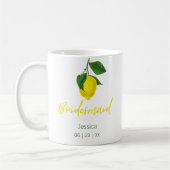 Lemon Monogram Bridesmaid Kaffeetasse (Links)