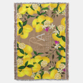 Lemon Monogram Brown Decke (Vorderseite Vertikal)