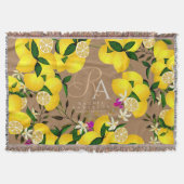 Lemon Monogram Brown Decke (Vorderseite)