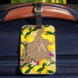 Lemon Monogram Brown Gepäckanhänger