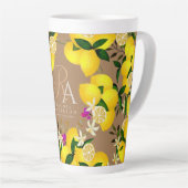 Lemon Monogram Brown Milchtasse (Rechte Ecke)