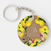 Lemon Monogram Brown Schlüsselanhänger (Vorderseite)