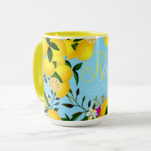 Lemon Monogram Brown Tasse (Vorderseite Links)