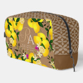 Lemon Monogram Brown Waschbeutel (Rechte Ecke)
