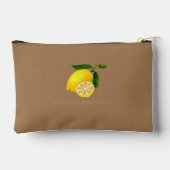 Lemon Monogram Brown Zubehörtasche (Rückseite)