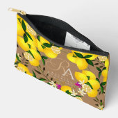 Lemon Monogram Brown Zubehörtasche (Offen)