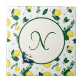Lemon Monogram Fliese (Vorderseite)