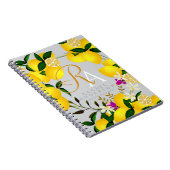 Lemon Monogram Gray Notizblock (Rechte Seite)