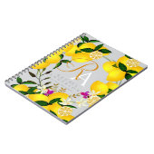 Lemon Monogram Gray Notizblock (Linke Seite)