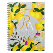 Lemon Monogram Gray Notizblock (Vorderseite)
