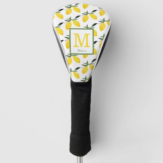 Lemon Monogram Name Golf Headcover (Vorderseite)